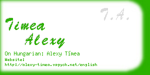timea alexy business card